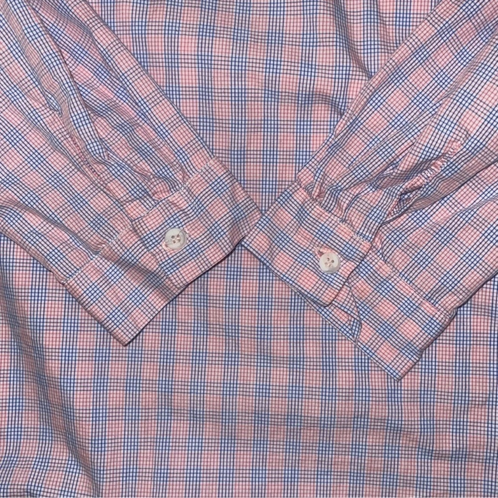 A SHIRT THING Penelope Pink Check blouse top medium - Picture 12 of 16